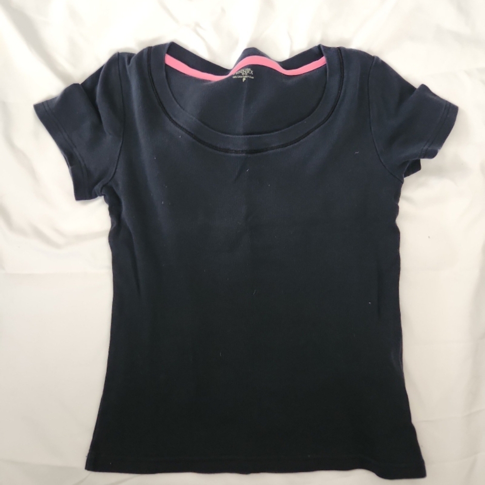 Annex Women's size petite small black shirt #BC2